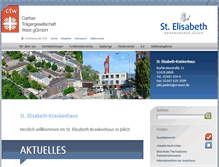 Tablet Screenshot of krankenhaus-juelich.de